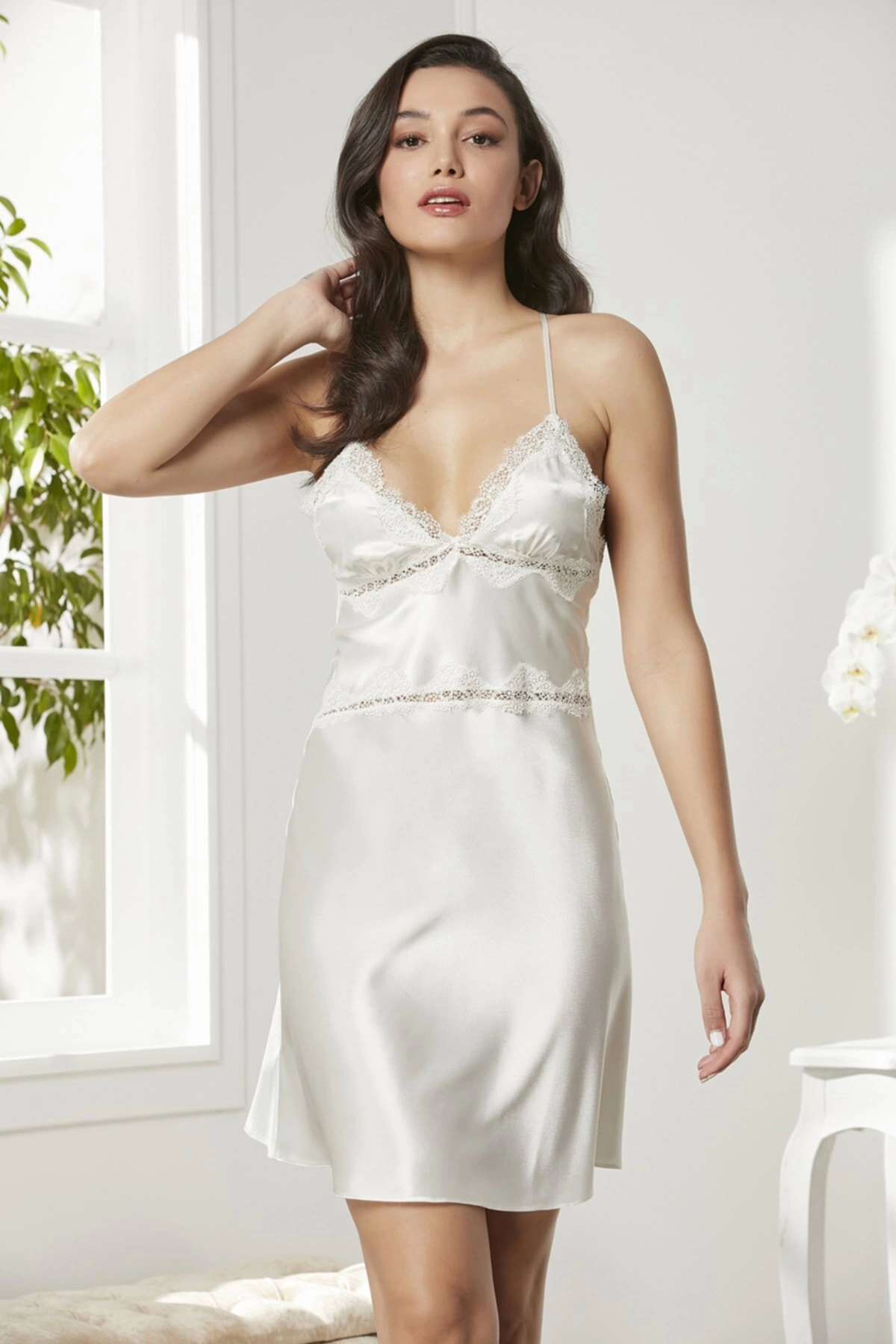 Pierre Cardin 6965 Bayan 6'lı Saten Gecelik Sabahlık