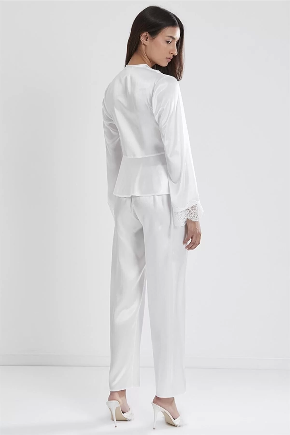 Pierre Cardin 6335 6'lı Saten Gecelik Sabahlık Takım