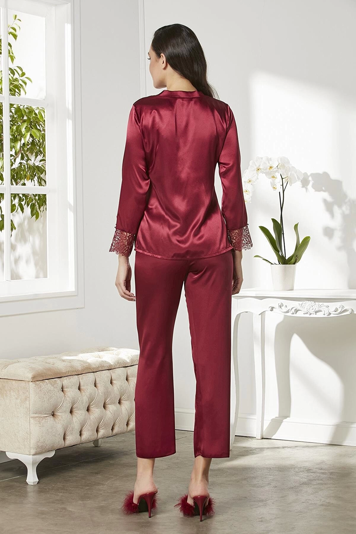Pierre Cardin 6625 Kısa Gecelikli 6'lı İpek Set