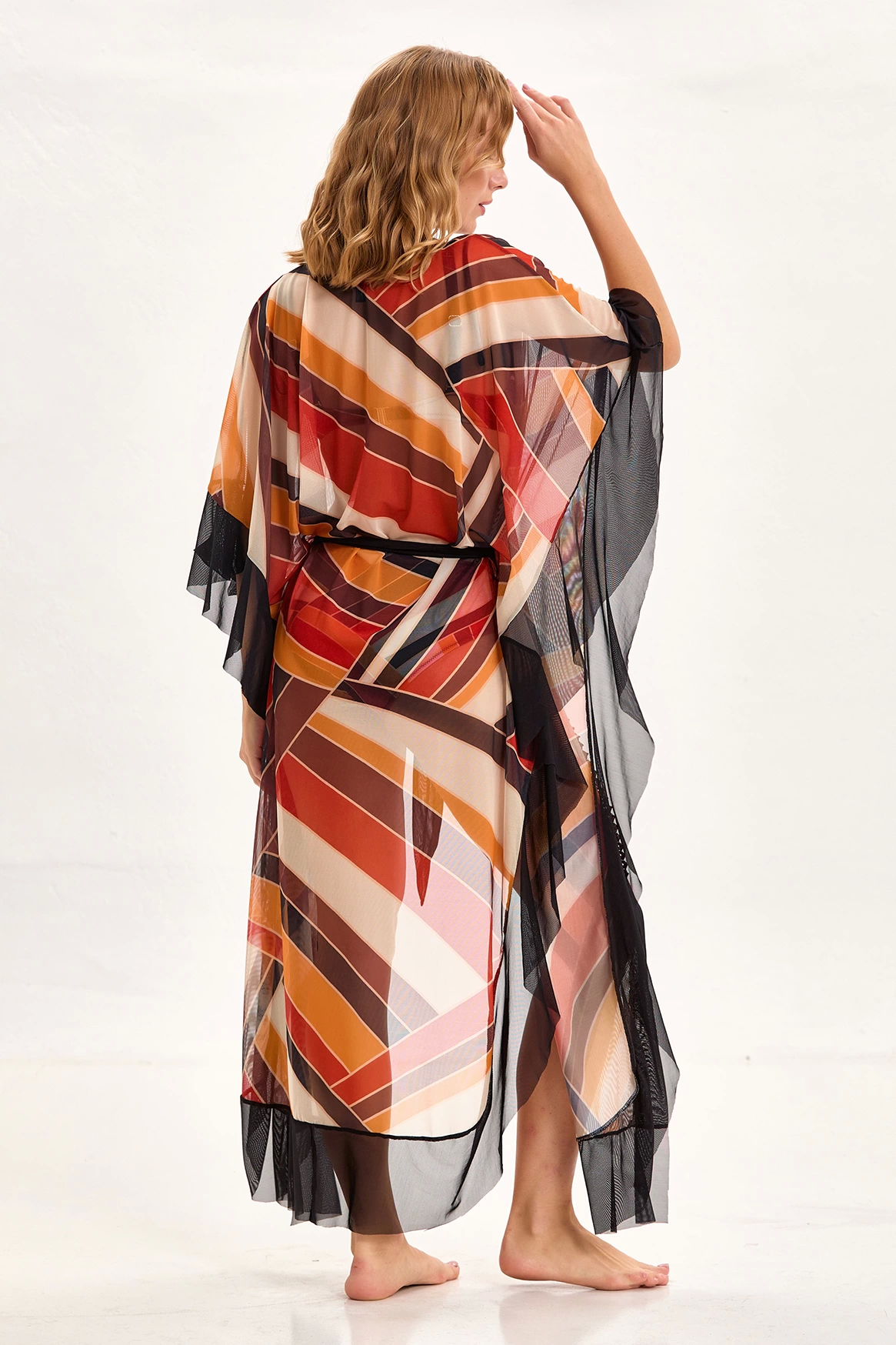 Argento 2153-2064 Kuşaklı Kaftan