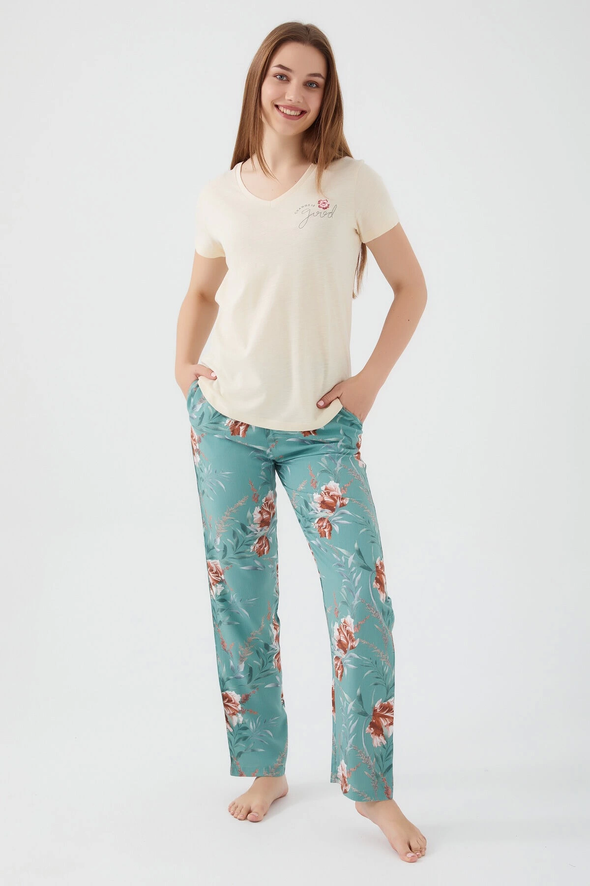 Arnetta 2414-S Kadın Kısa Kol Pijama Takımı