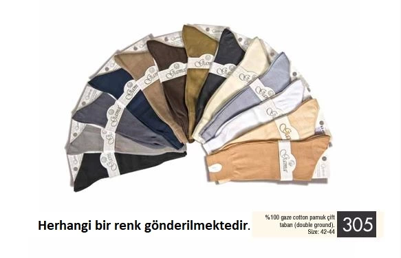 GAMA 305 Erkek  Pamuklu Merserize Çorap