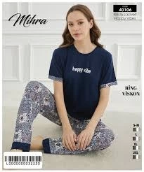 Mihra 40106 Kadın Kısa Kol Pijama Takımı