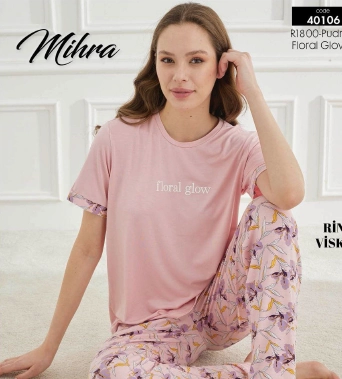 Mihra 40106 Kadın Kısa Kol Pijama Takımı