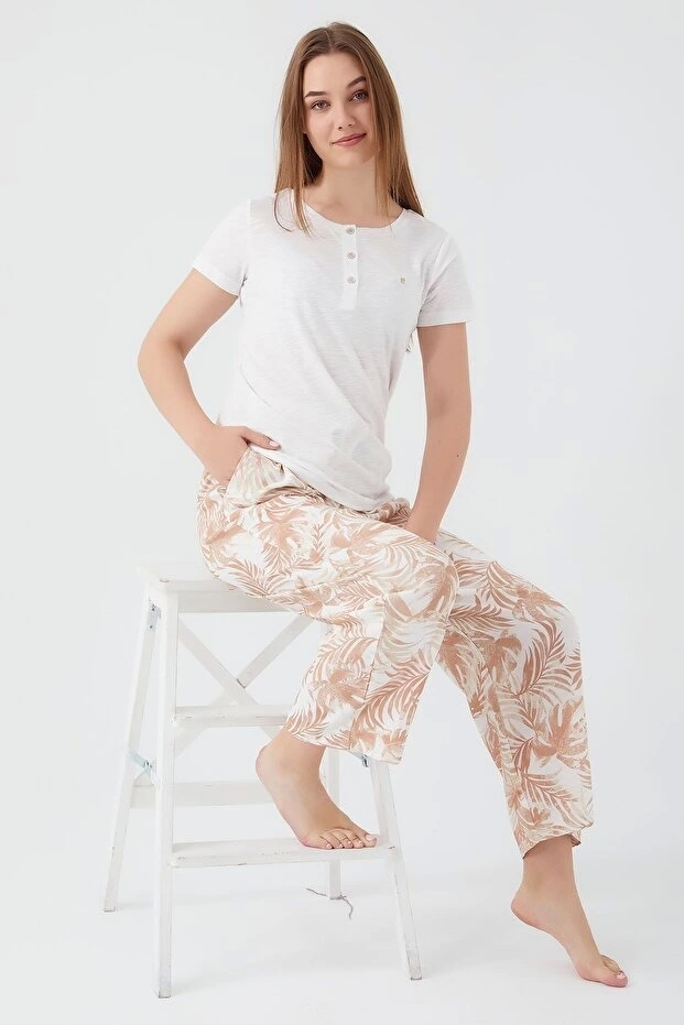 Pierre Cardin 8527-S Kadın Kısa Kol Pijama Takımı