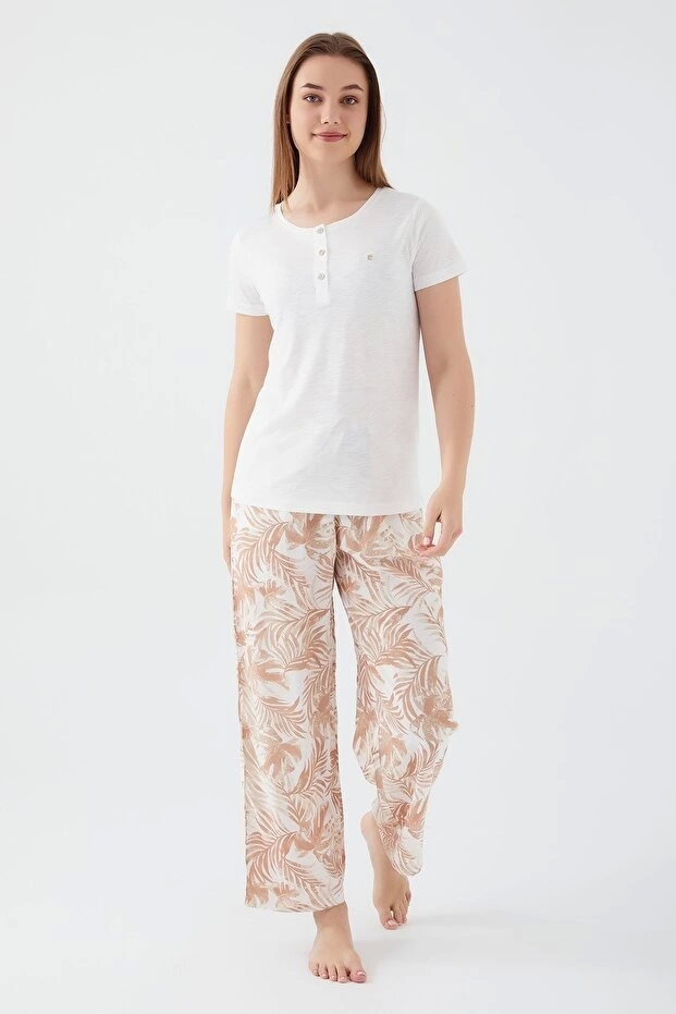 Pierre Cardin 8527-S Kadın Kısa Kol Pijama Takımı