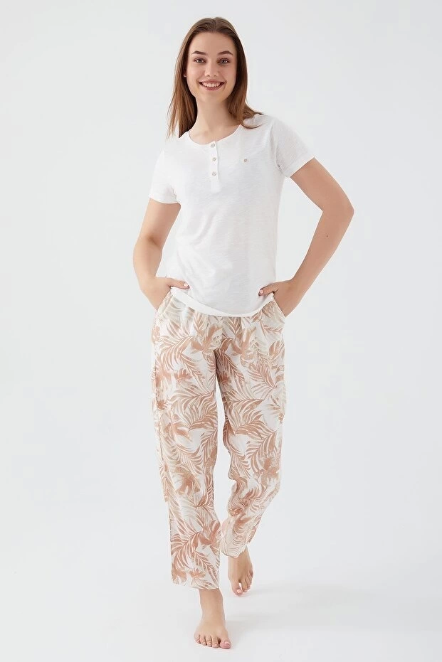 Pierre Cardin 8527-S Kadın Kısa Kol Pijama Takımı
