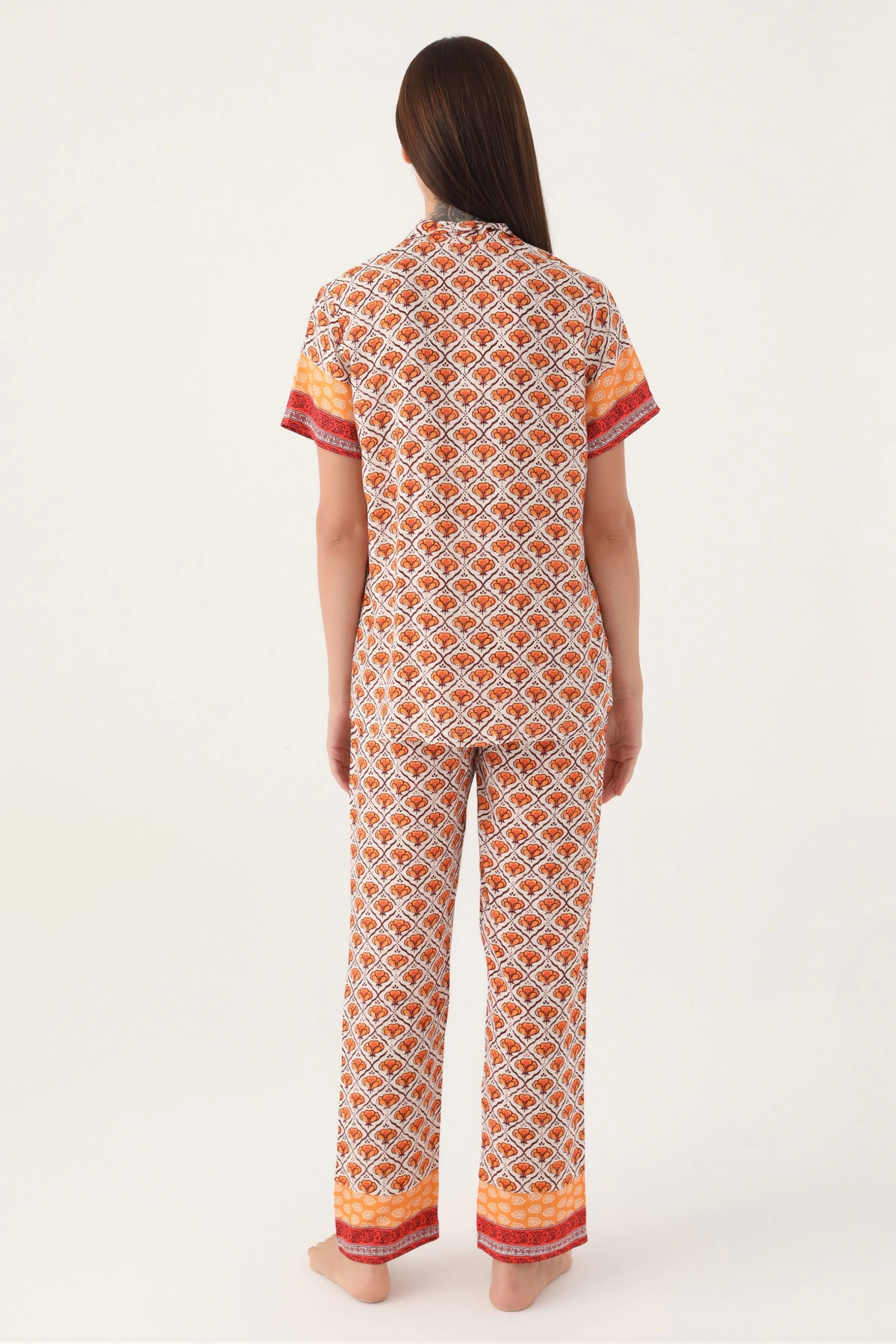 Pierre Cardin PC8823-S Kadın Gömlek Yaka Pijama Takımı