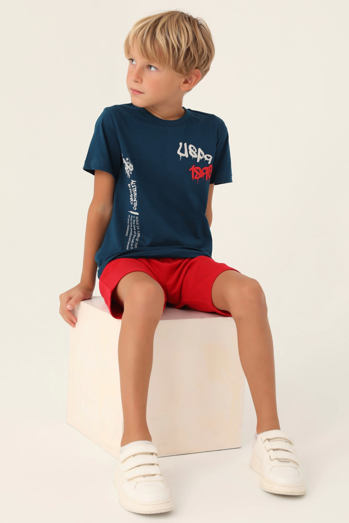 US Polo 1751-4 Erkek Çocuk Şort Takımı