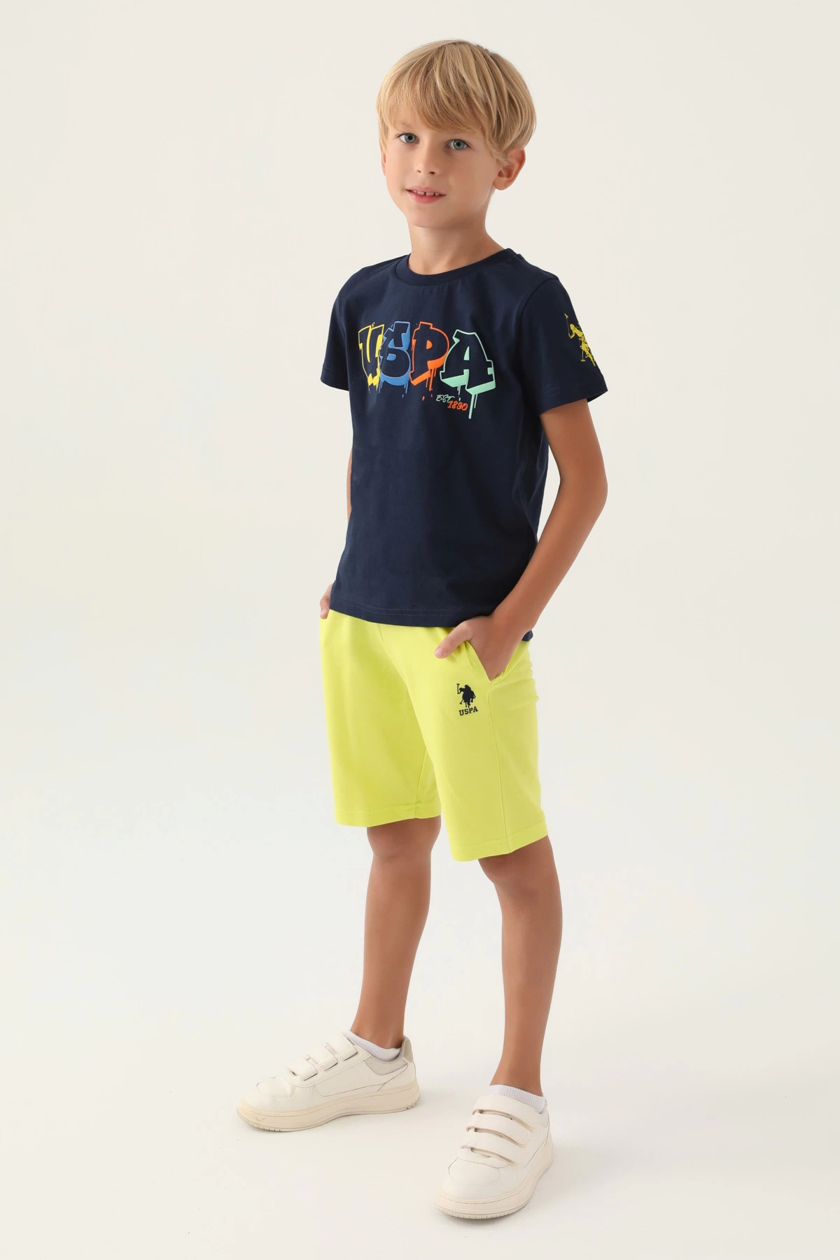 US Polo 1752-4 Erkek Çocuk Şort Takımı