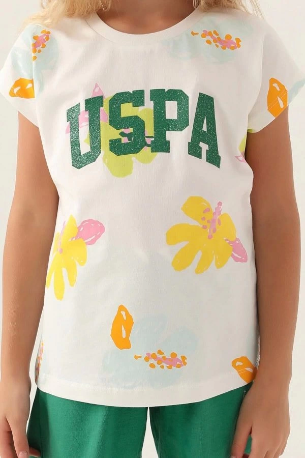 U.S. Polo Assn 1843-4 Kız Çocuk Şort Takım